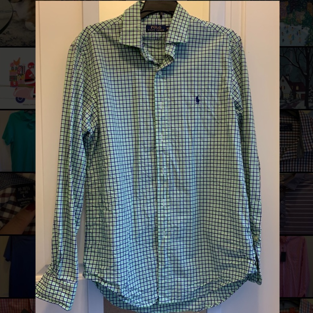 Men’s Ralph Lauren polo long sleeve shirt, size M